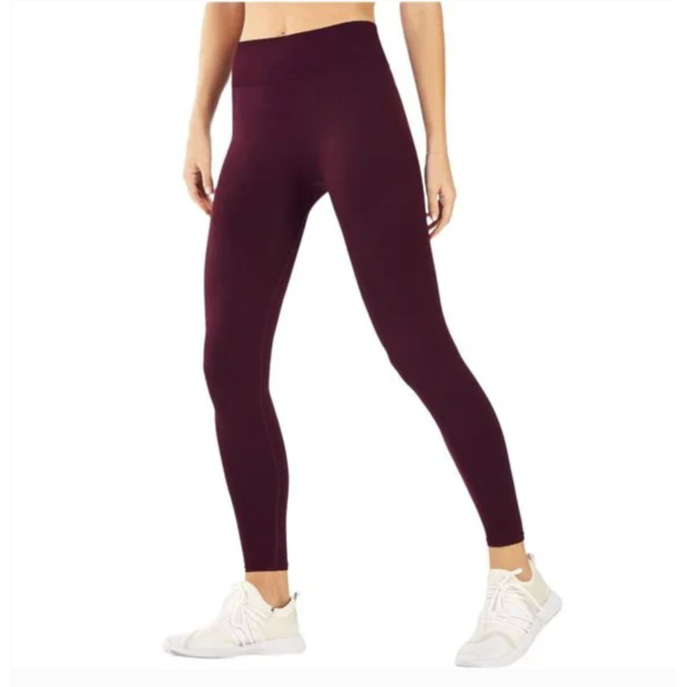 Fabletics Plum Purple Compression Ribbed Leggings… - image 1
